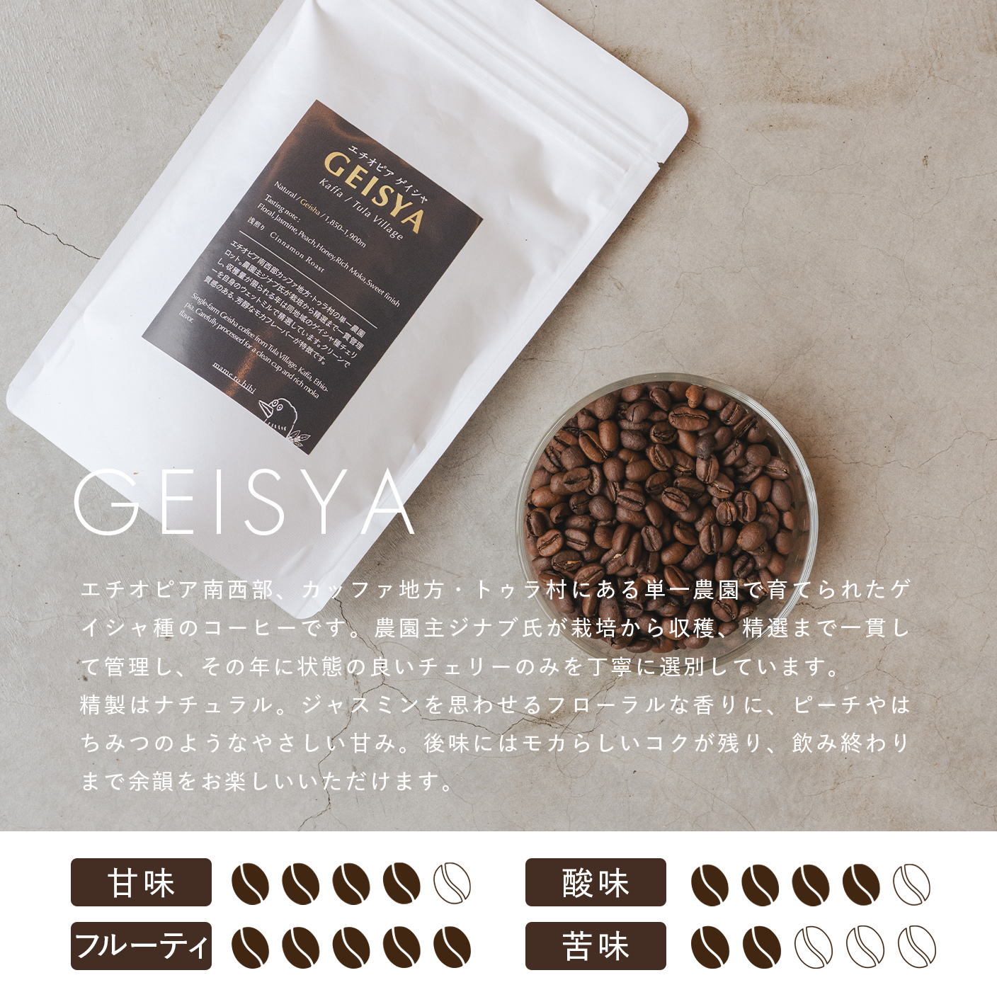 エチオピア ゲイシャ(100g〜)